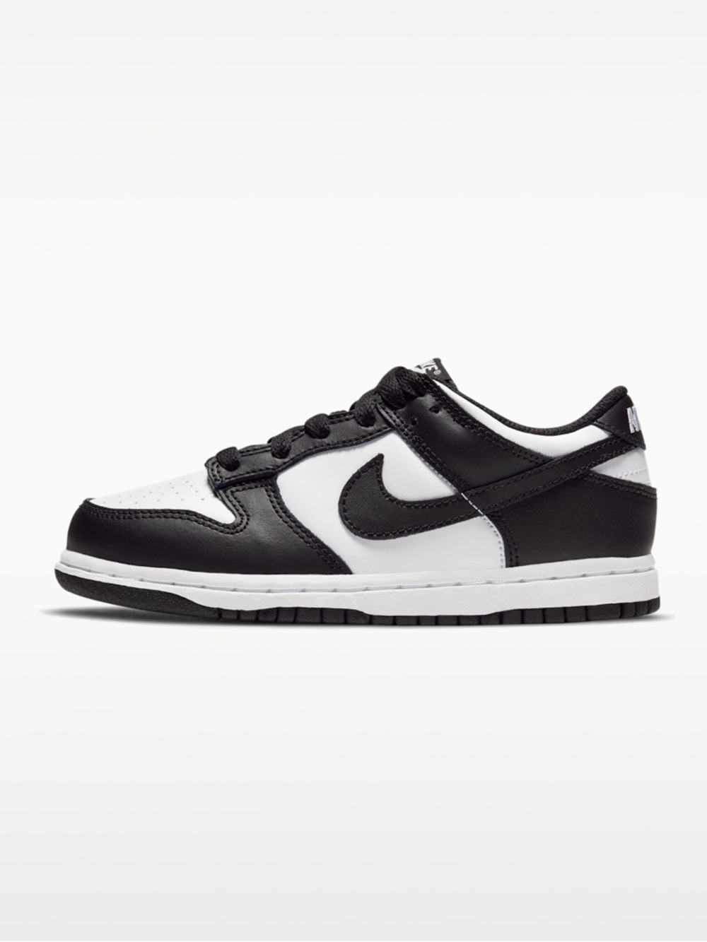 Nike Low Dunk Big Kids Low-Top Sneakers in Black and White - Picture 3 of 5